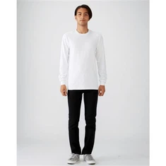 Απλό βαμβακερό μακρυμάνικο μπλουζάκι